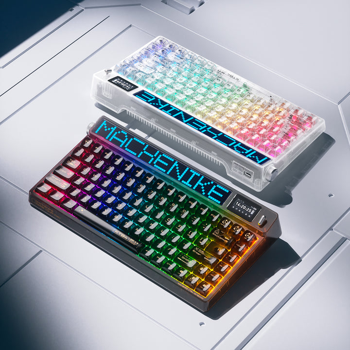 Teclado mecánico gamer Machenike KT84 pantalla inteligente