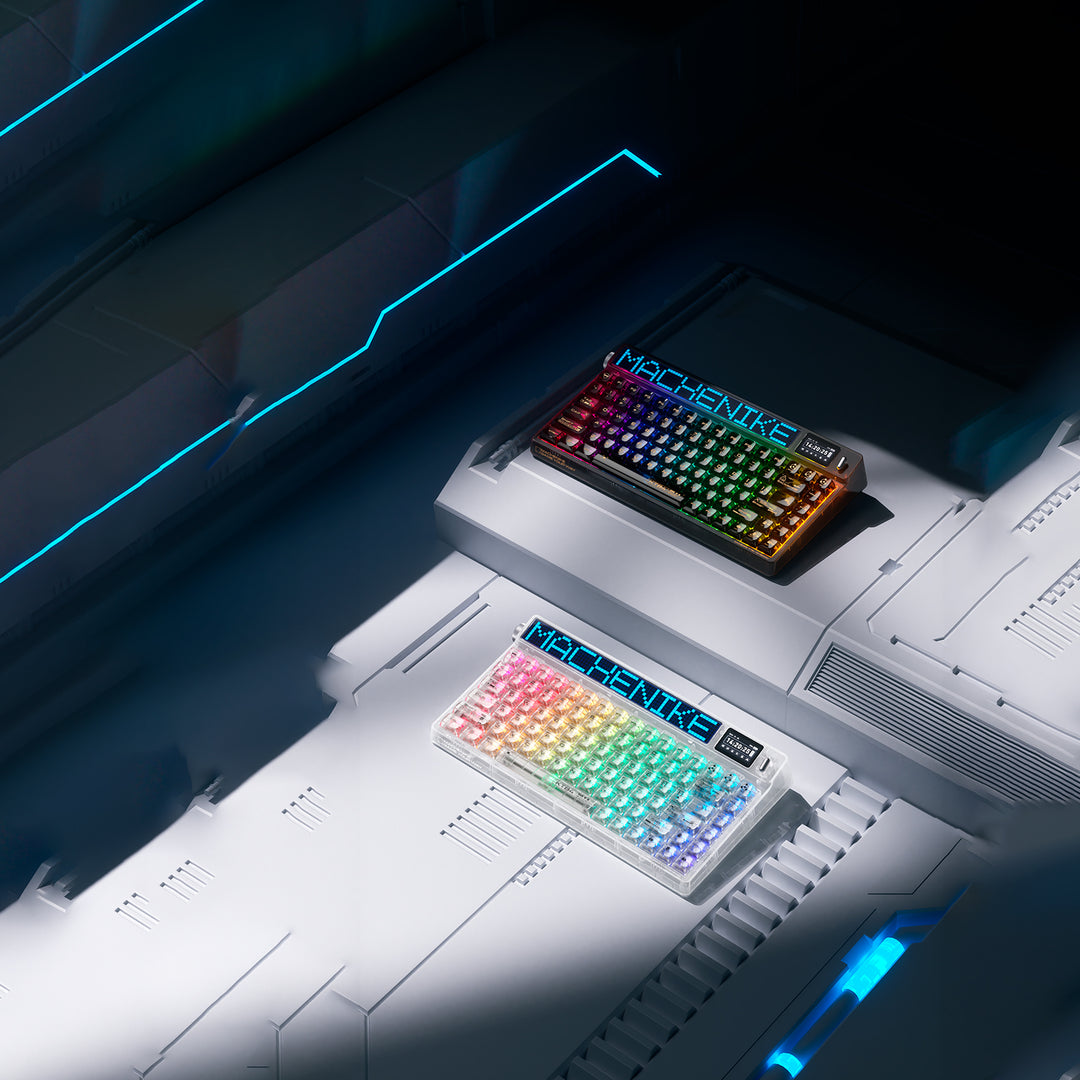 Teclado mecánico gamer Machenike KT84 pantalla inteligente