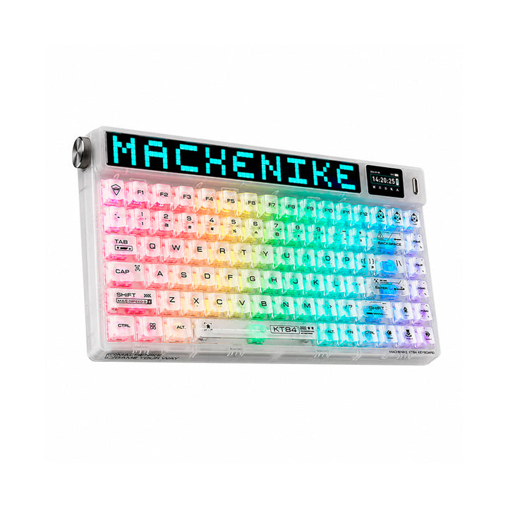 Teclado mecánico gamer Machenike KT84 pantalla inteligente