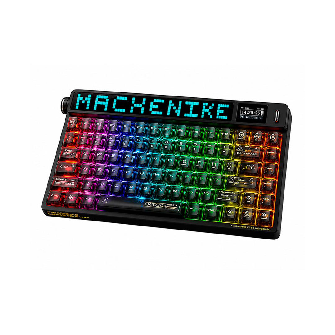 Teclado mecánico gamer Machenike KT84 pantalla inteligente