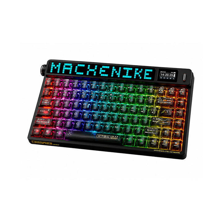 Teclado mecánico gamer Machenike KT84 pantalla inteligente