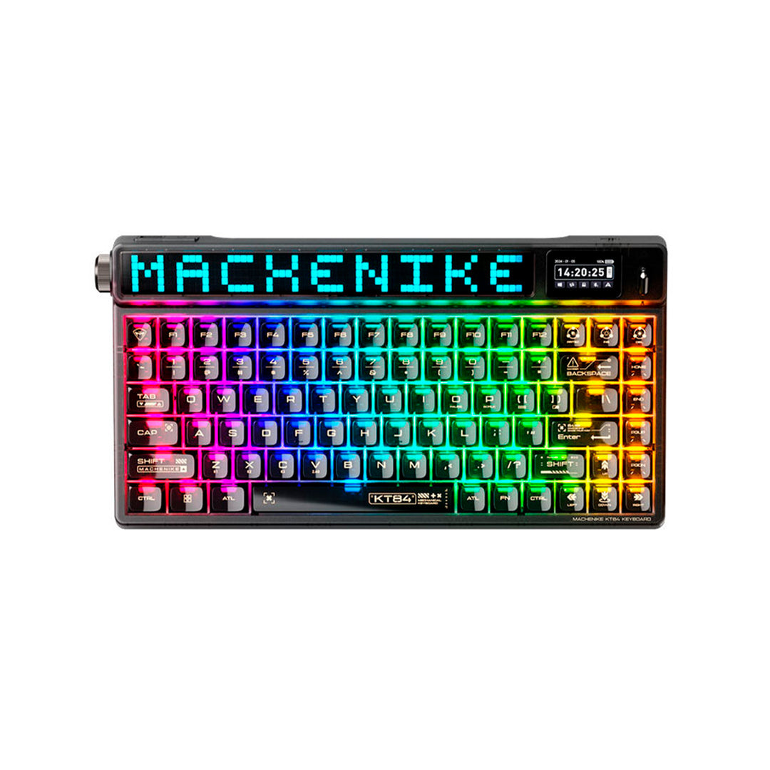 Teclado mecánico gamer Machenike KT84 pantalla inteligente