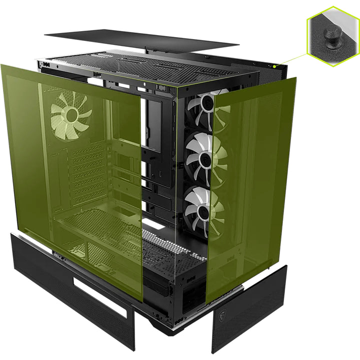 Case MSI MAG PANO 110R PZ Mini ITX Micro-ATX, ATX, ARGB