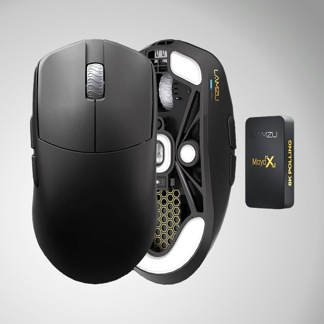 Mouse gamer inalámbrico LAMZU MAYA X, color negro