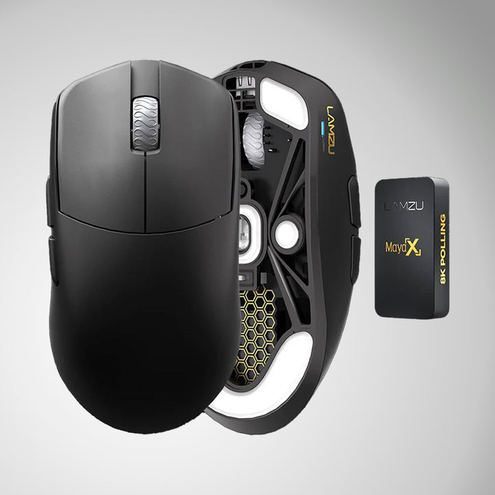 Mouse gamer inalámbrico LAMZU MAYA X, color negro