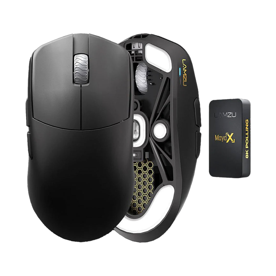 Mouse gamer inalámbrico LAMZU MAYA X, color negro