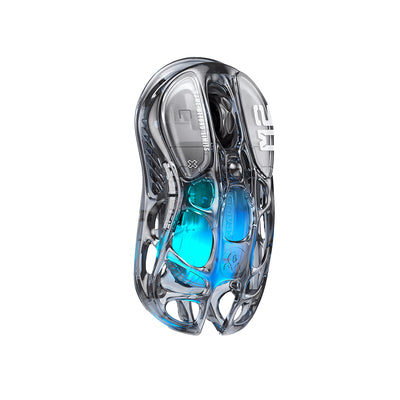 Mouse gamer GravarStar Mercury M2 Inalámbrico Trasparente Negro - Achorao