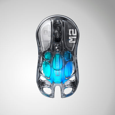 Mouse gamer GravarStar Mercury M2 Inalámbrico Trasparente Negro - Achorao