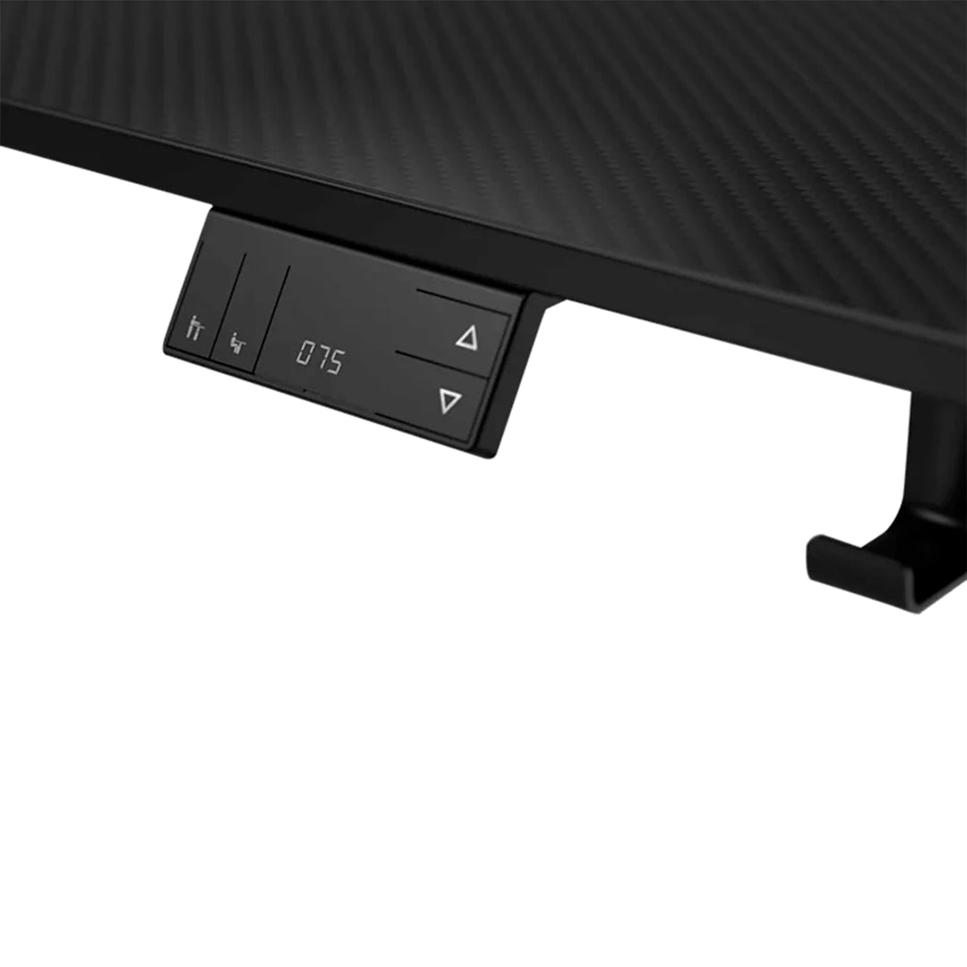Escritorio gamer ThunderX3 EZLY RACER negro para gaming, con superficie amplia y diseño ergonómico, en acabado negro brillante.