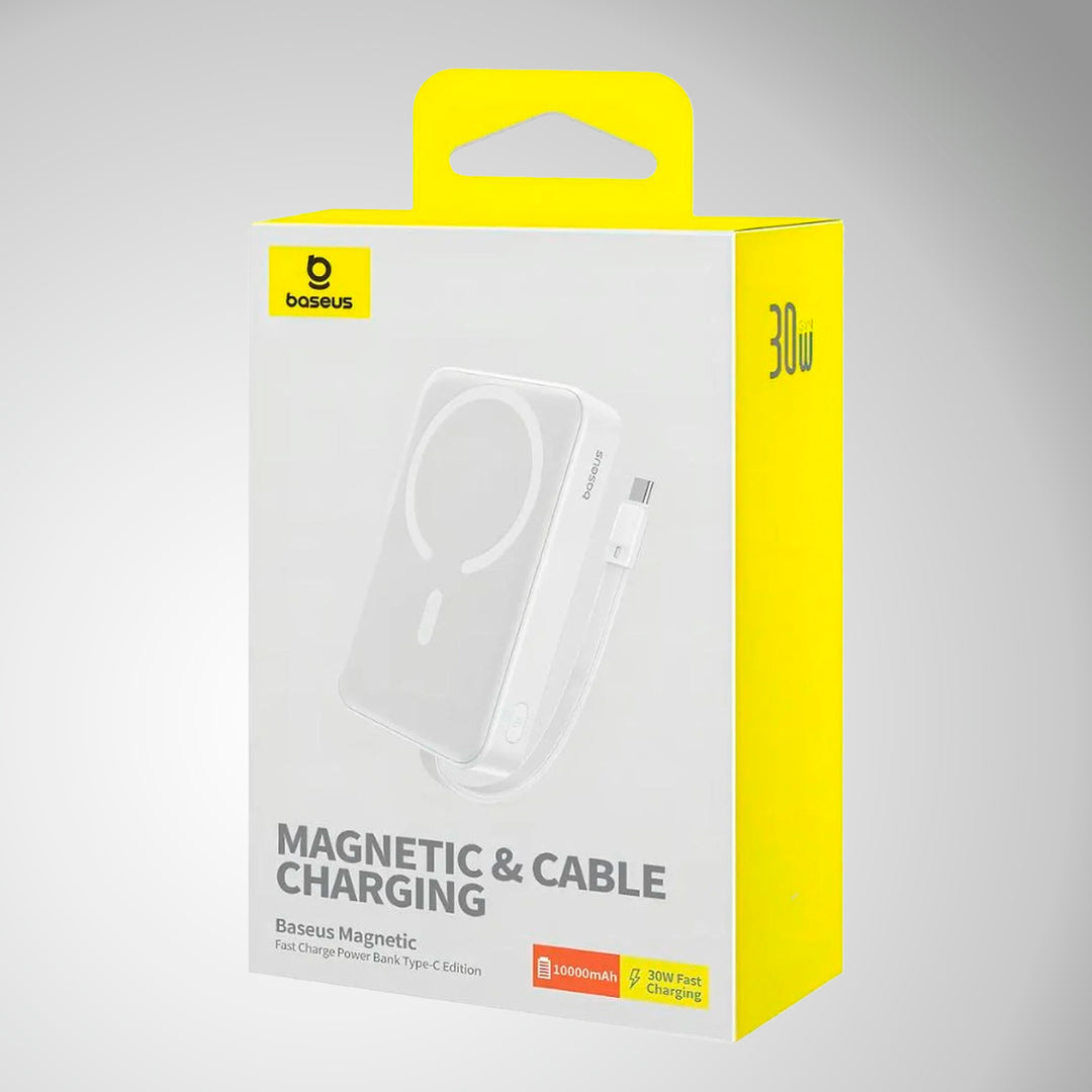 Mini PowerBank inalámbrico magnético Baseus, 10000 mAh, 30W Carga rápida, con cable tipo C