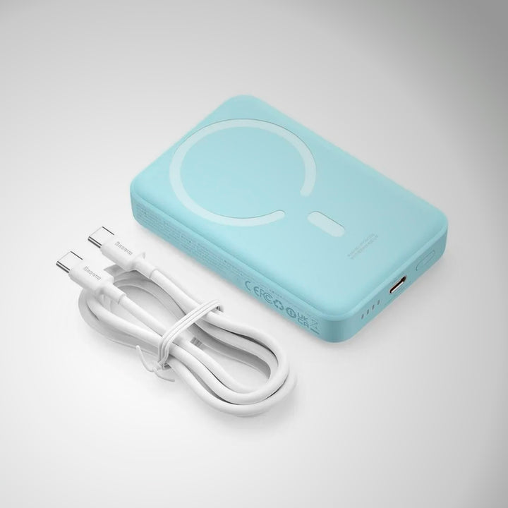 Mini PowerBank inalámbrico magnético Baseus, 10000 mAh, 30W Carga rápida, con cable tipo C