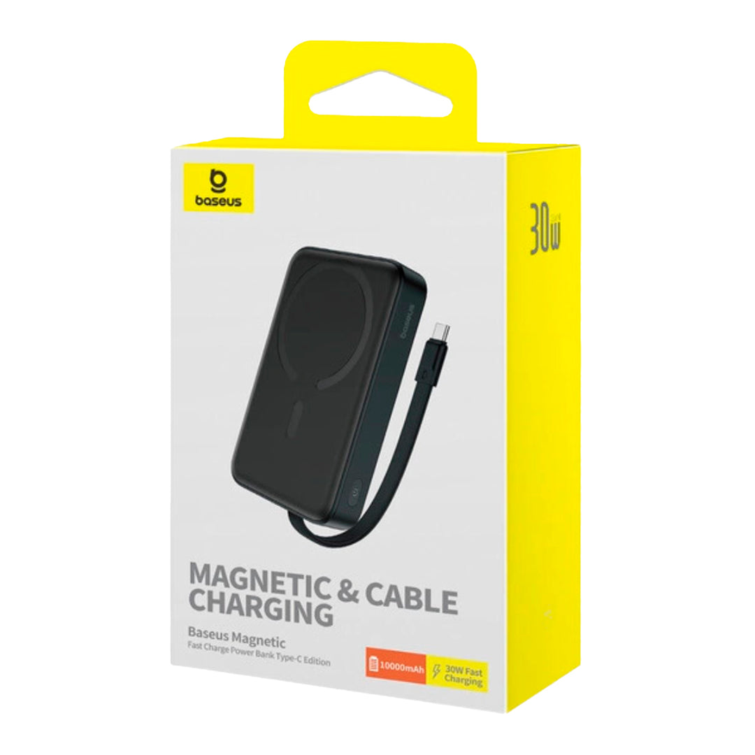 Mini PowerBank inalámbrico magnético Baseus, 10000 mAh, 30W Carga rápida, con cable tipo C
