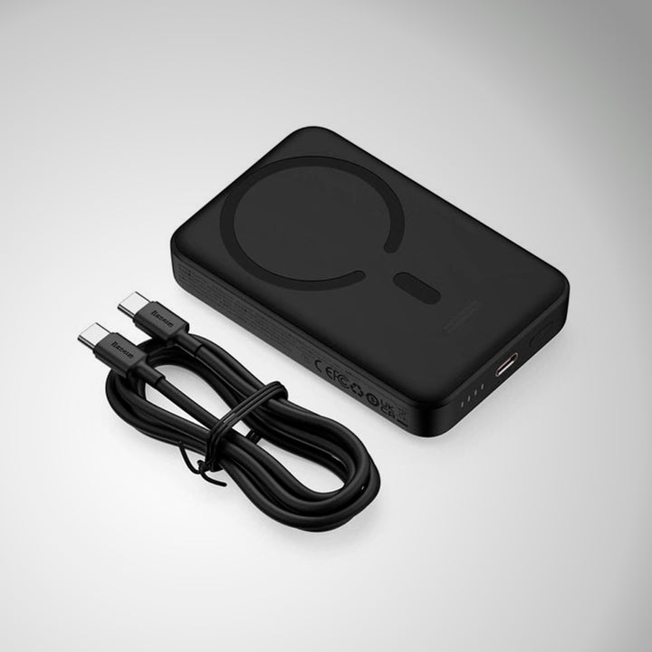 Mini PowerBank inalámbrico magnético Baseus, 10000 mAh, 30W Carga rápida, con cable tipo C