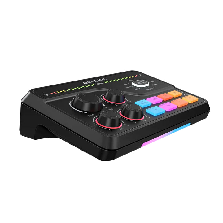 Mezclador de audio para streaming y gaming FIFINE AmpliGame SC8 USB con efectos de voz - Achorao