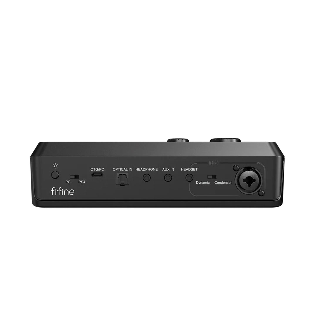 Mezclador de audio para streaming y gaming FIFINE AmpliGame SC8 USB con efectos de voz - Achorao