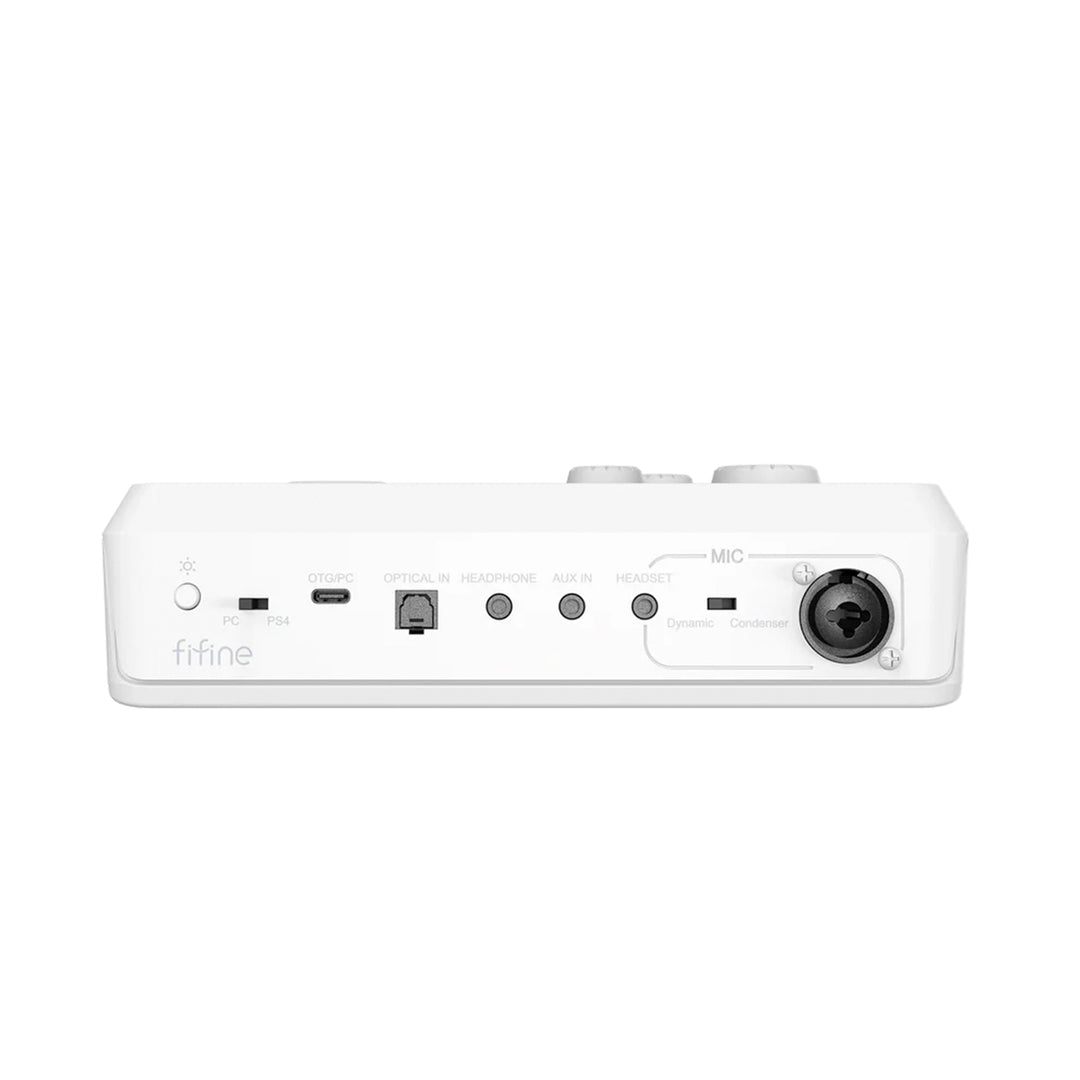 Mezclador de audio para streaming y gaming FIFINE AmpliGame SC8 USB con efectos de voz - Achorao
