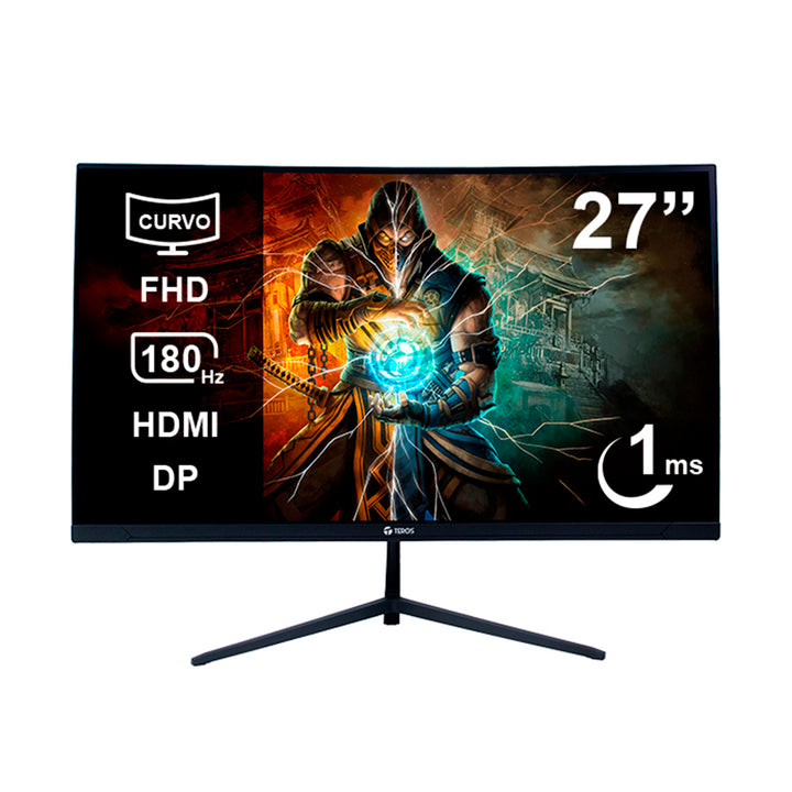 Monitor Curvo Gaming TEROS TE-2787G 27" FHD VA 180HZ 1ms - Achorao