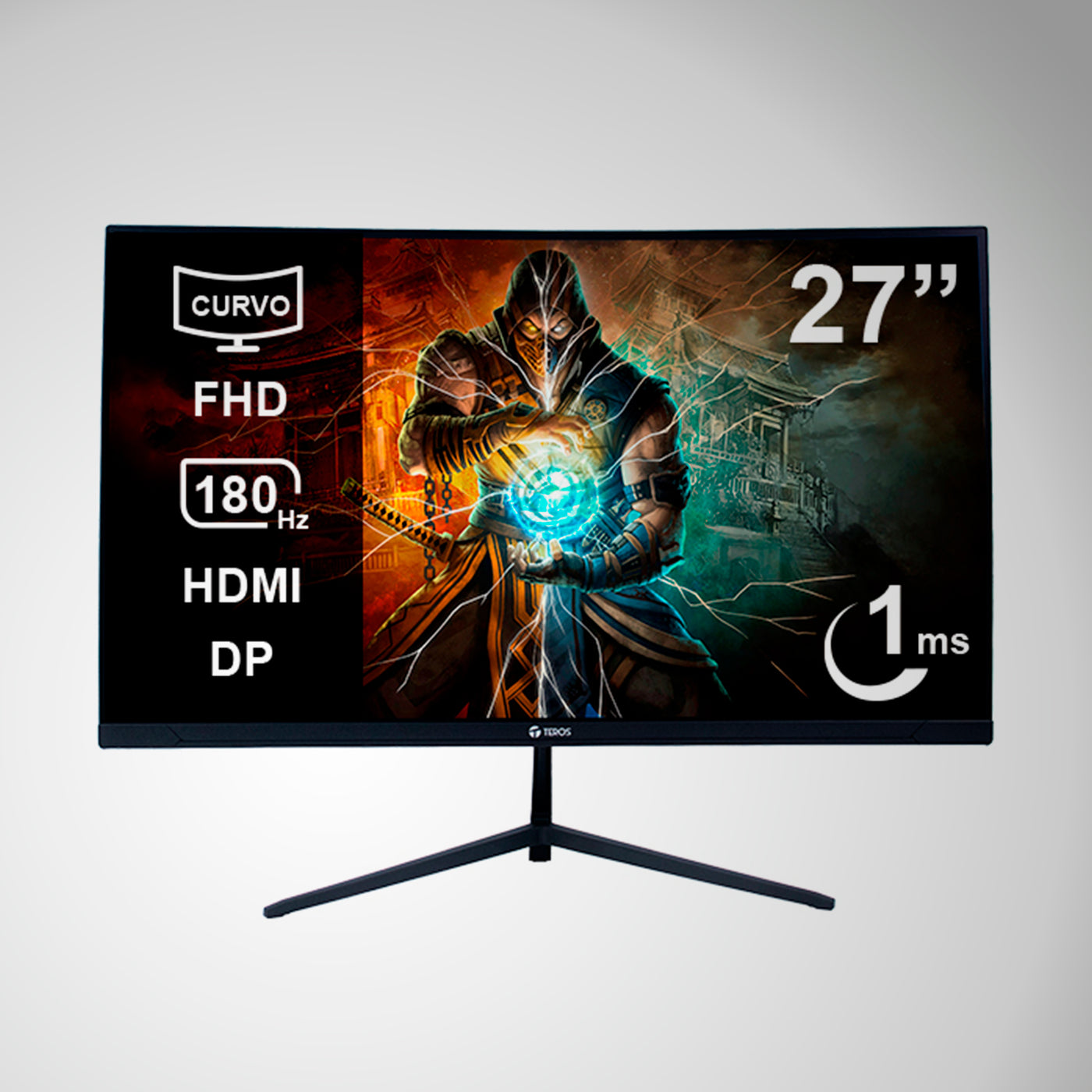 Monitor Curvo Gaming TEROS TE-2787G 27" FHD VA 180HZ 1ms
