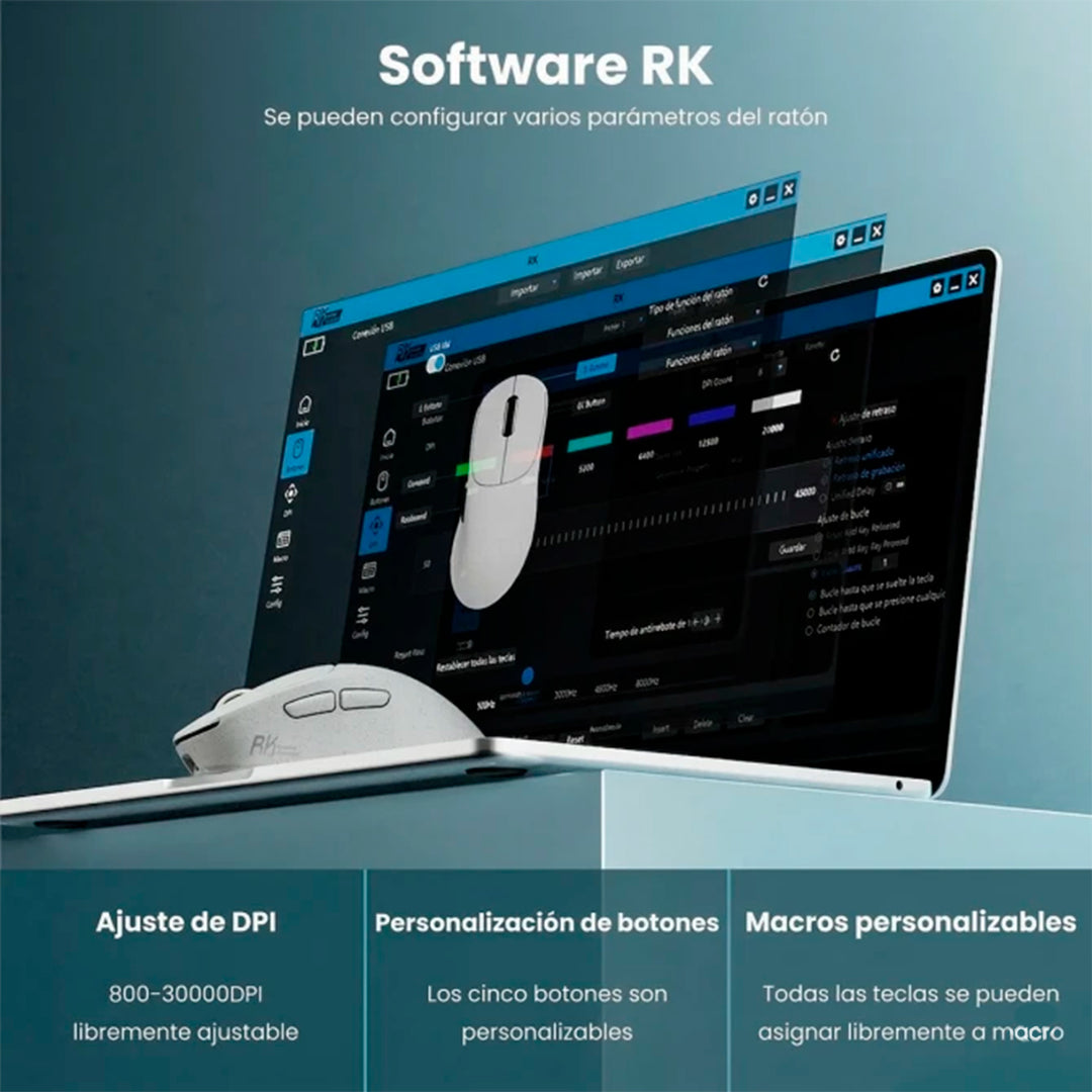 Mouse Royal Kludge MG5 Inalambrico Save the Ocean