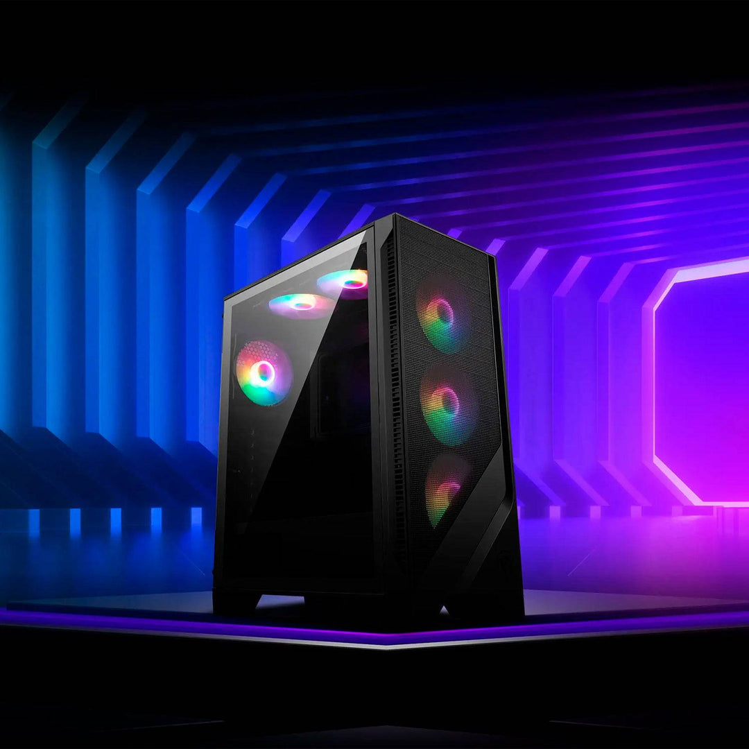 Case MSI MAG FORGE 120A AIRFLOW, Mid Tower con fuente 650W BRONZE - Achorao