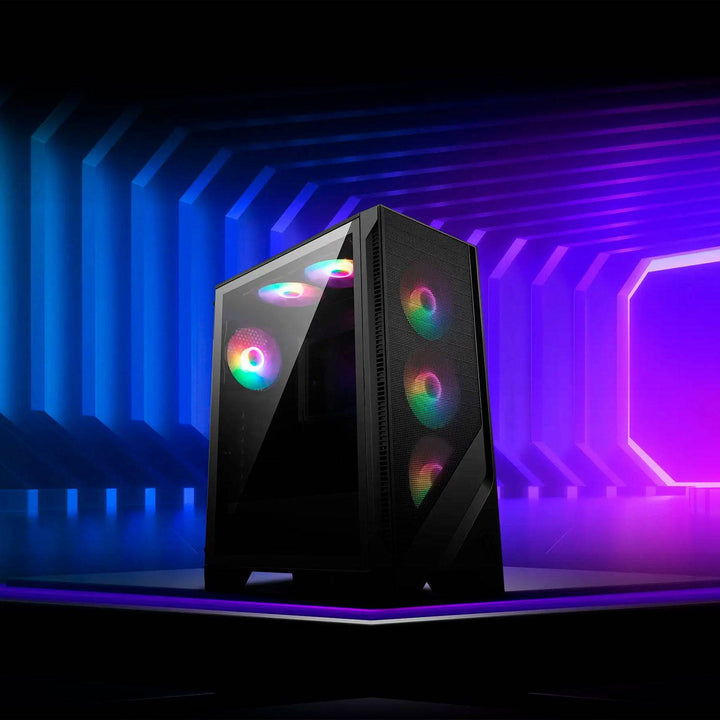 Case MSI MAG FORGE 120A AIRFLOW, Mid Tower con fuente 650W BRONZE - Achorao