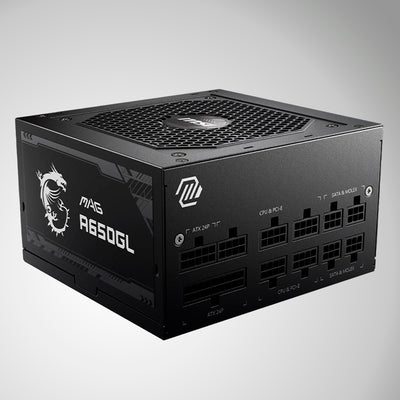 Fuente de alimentación MSI MAG A650GL, 650W, 80 PLUS Gold, Formato ATX - Achorao
