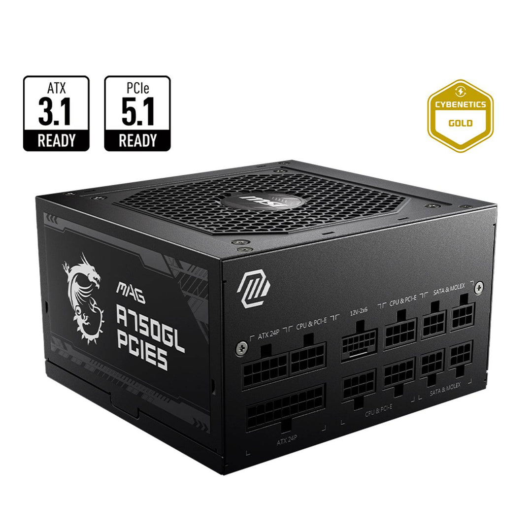 Fuente de alimentación MSI MAG A750GL PCIE5, 750W, 80 PLUS Gold, Formato ATX. - Achorao