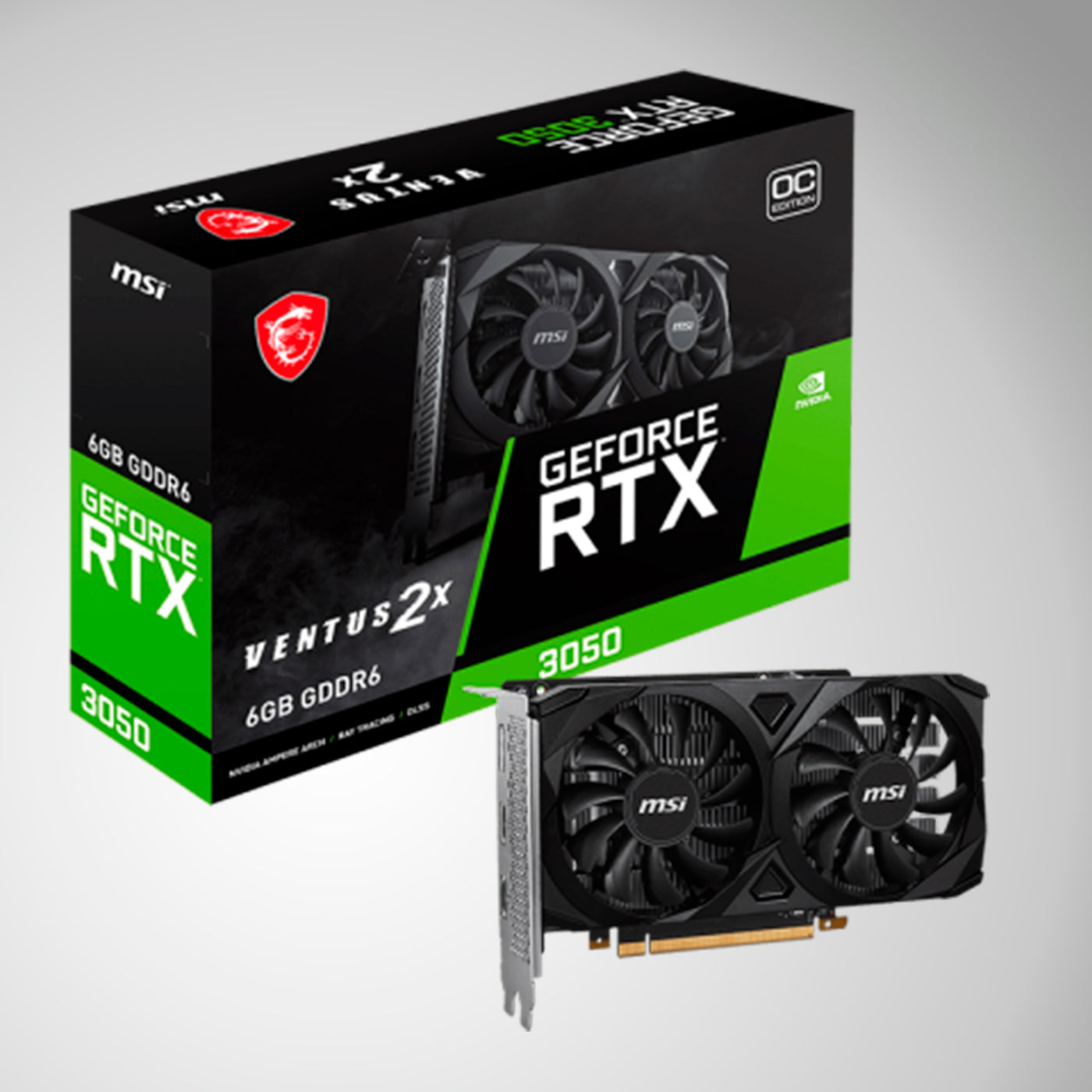 Tarjeta de video MSI GeForce RTX 3050 VENTUS 2X 6G OC, GDDR6 - Achorao