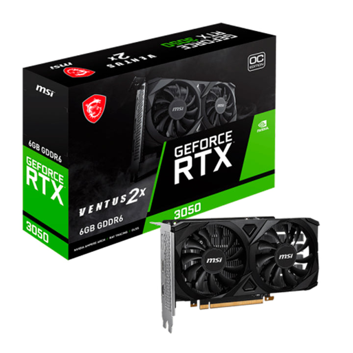 Tarjeta de video MSI GeForce RTX 3050 VENTUS 2X 6G OC, GDDR6 - Achorao