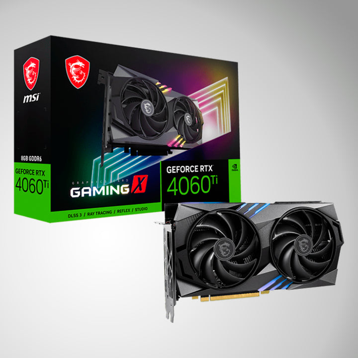 Tarjeta de video MSI GeForce RTX 4060 Ti GAMING X 8G, 8GB GDDR6, PCIe 4.0 x16 (Utiliza x8) - Achorao