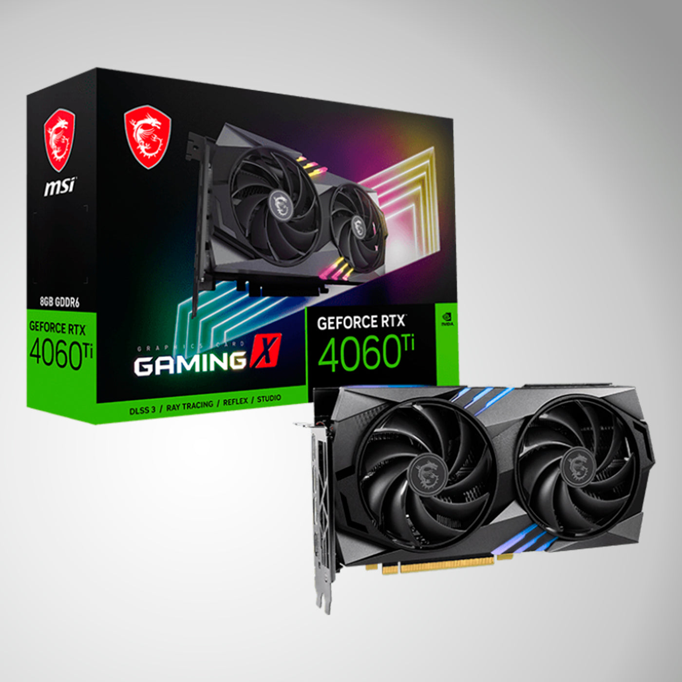 Tarjeta de video MSI GeForce RTX 4060 Ti GAMING X 8G, 8GB GDDR6, PCIe 4.0 x16 (Utiliza x8) - Achorao