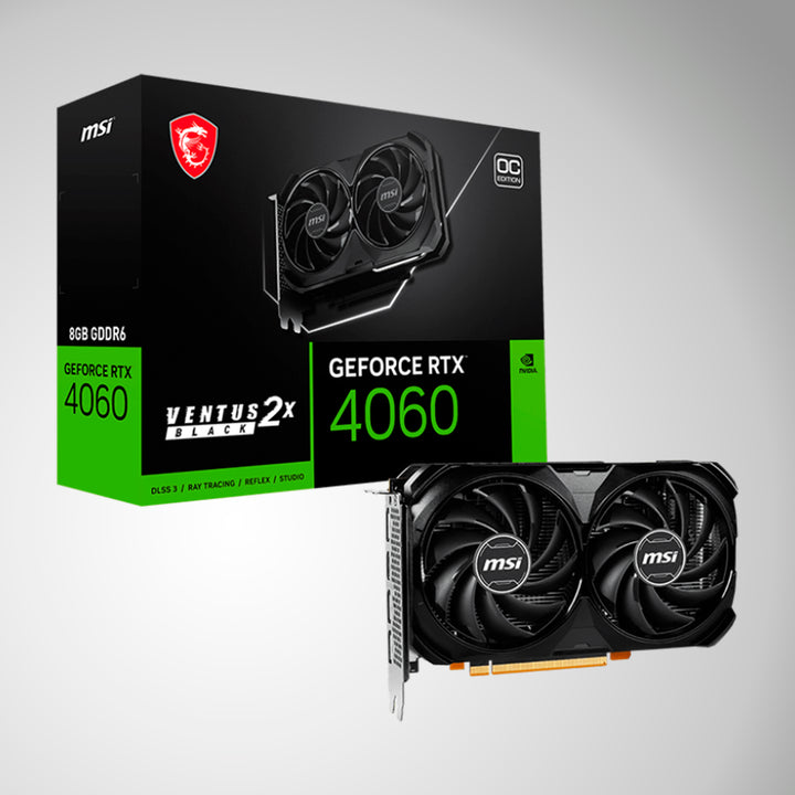 Tarjeta de video MSI GeForce RTX 4060 VENTUS 2X BLACK 8G OC, 8GB GDDR6, PCIe Gen 4.0 x8 - Achorao