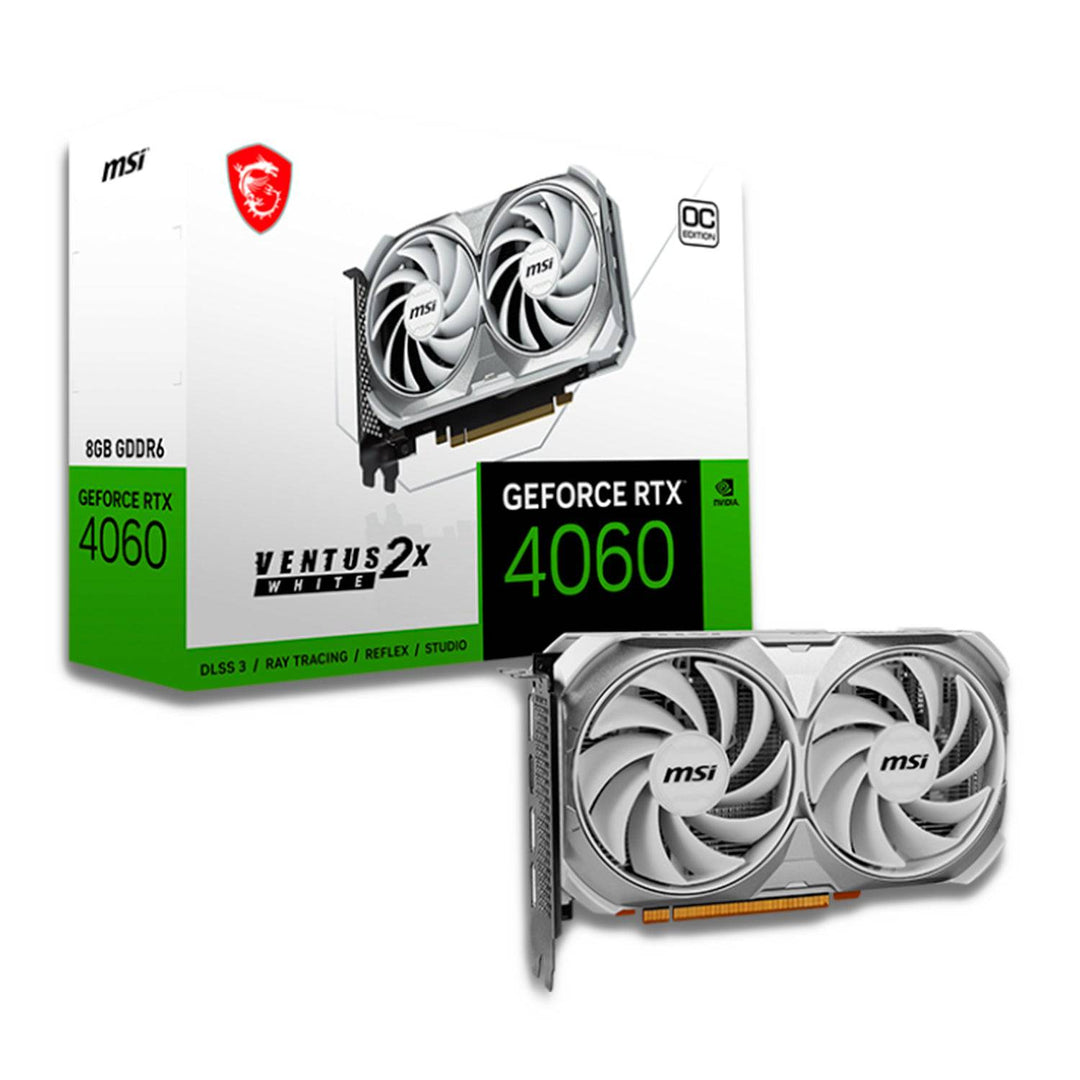 Tarjeta de video MSI GeForce RTX 4060 VENTUS 2X WHITE 8G OC, 8GB GDDR6, PCIe Gen 4.0 x8 - Achorao