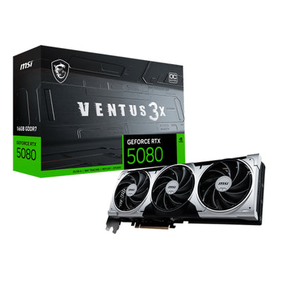 Tarjeta de video MSI GeForce RTX 5080 VENTUS 3X OC PLUS, 16GB GDDR7 - Achorao