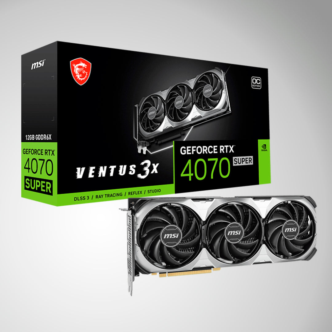 Tarjeta de video MSI NVIDIA GeForce RTX 4070 SUPER Ventus 3x, 12GB GDDR6X, PCI-E Gen 4 - Achorao
