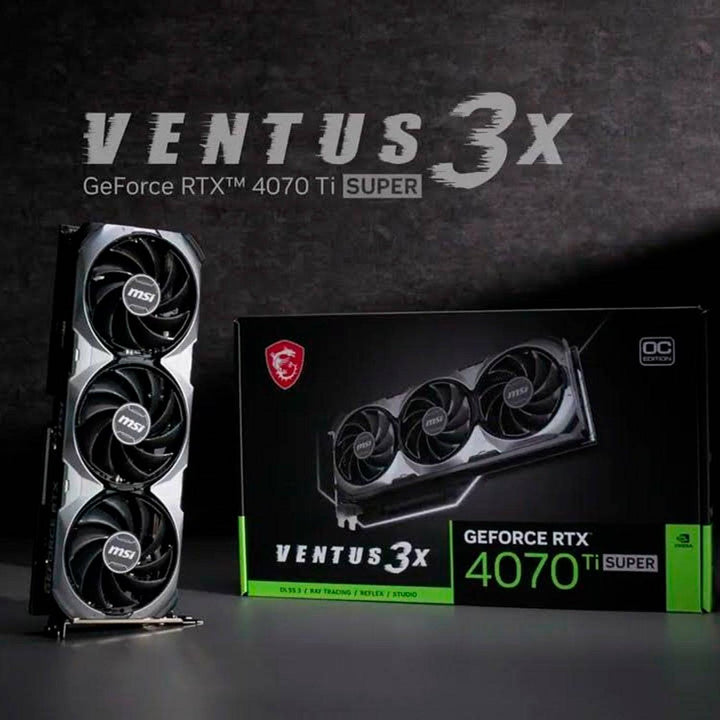 Tarjeta de video MSI NVIDIA GeForce RTX 4070 SUPER Ventus 3x, 12GB GDDR6X, PCI-E Gen 4 - Achorao