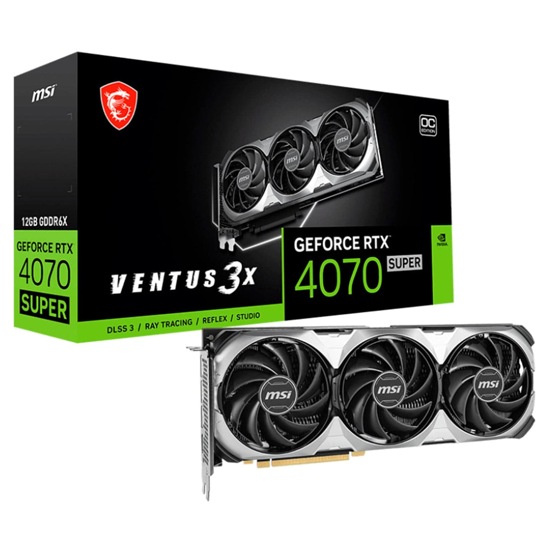 Tarjeta de video MSI NVIDIA GeForce RTX 4070 SUPER Ventus 3x, 12GB GDDR6X, PCI-E Gen 4 - Achorao
