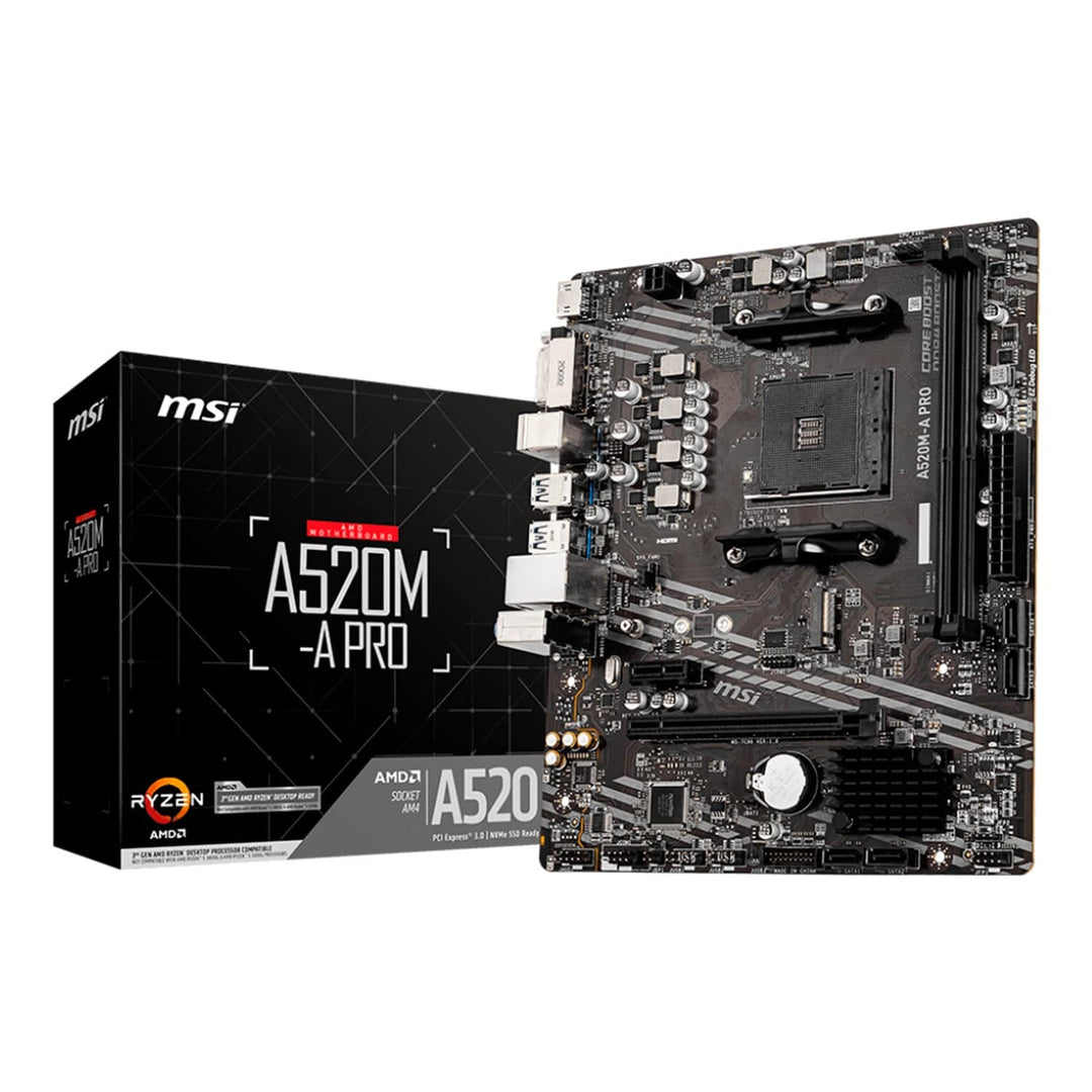 Motherboard MSI A520M-A PRO, Chipset AMD A520, Socket AMD AM4, mATX - Achorao