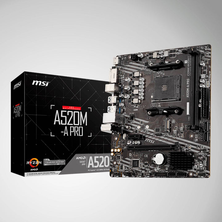 Motherboard MSI A520M-A PRO, Chipset AMD A520, Socket AMD AM4, mATX - Achorao