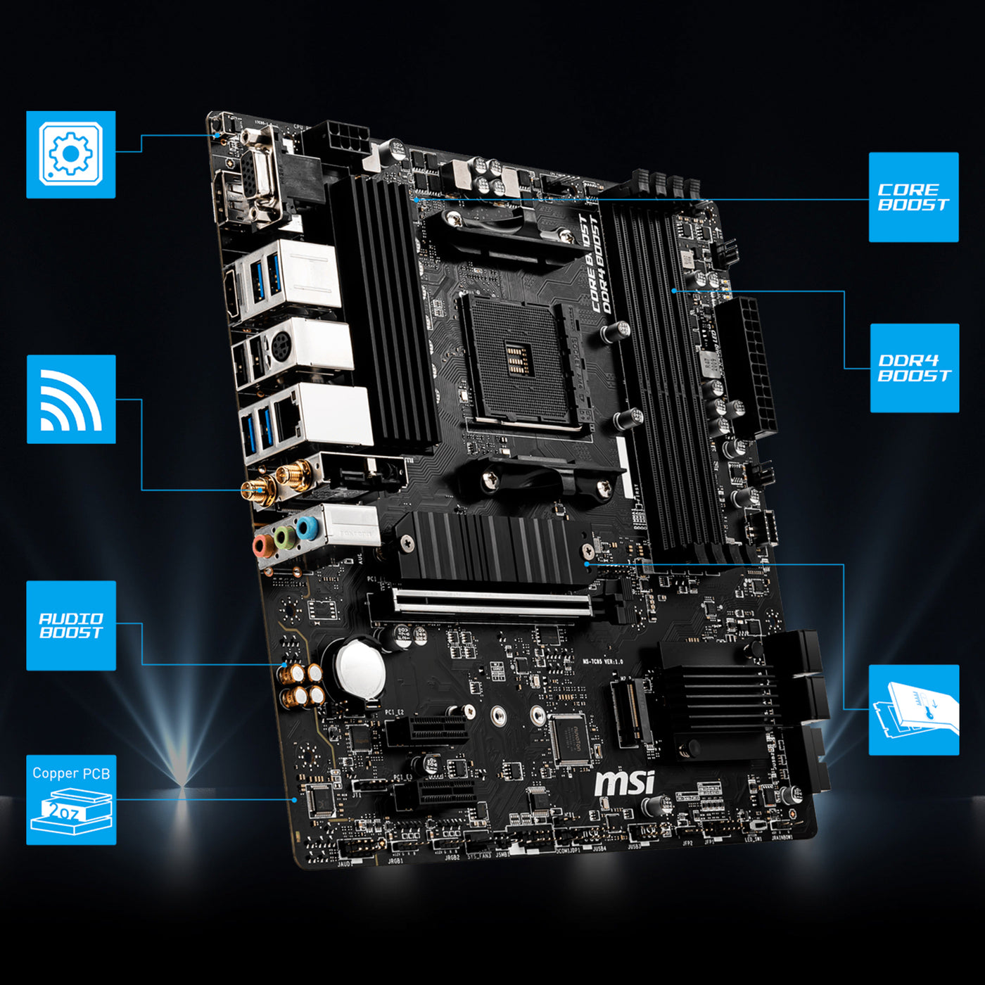 Motherboard MSI B550M PRO-VDH WIFI DDR4 - Achorao