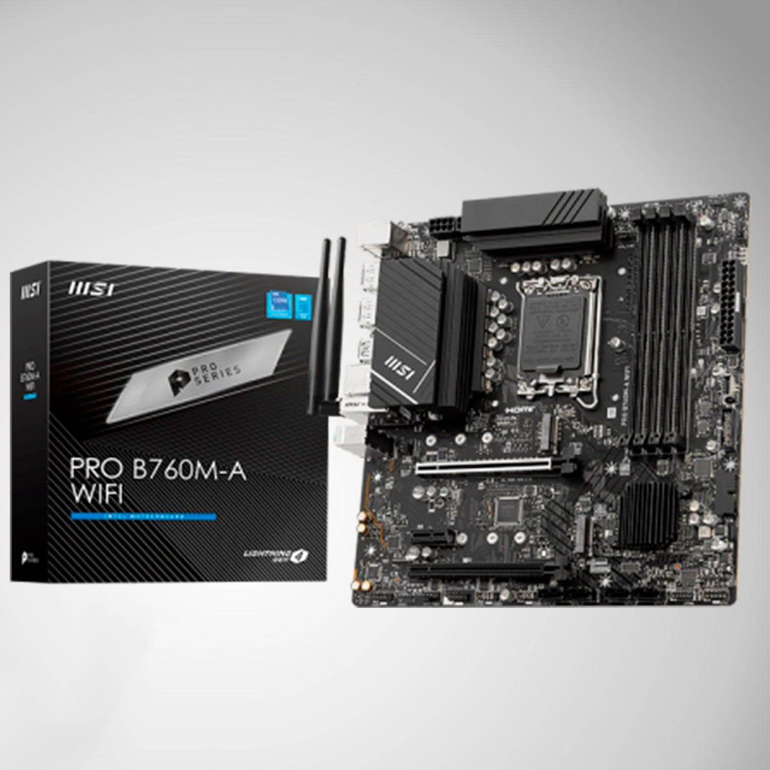 Motherboard MSI PRO B760M-A WIFI, Chipset Intel B760, LGA1700, HDMI x2, DP x2, mATX - Achorao
