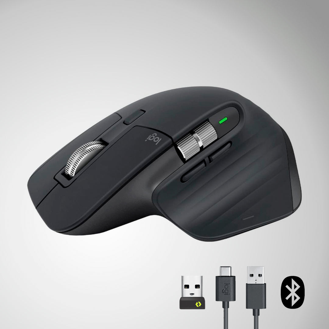 Mouse Logitech MX Master 3S, inalámbrico, Bolt + Bluetooth, multidispositivo - Achorao