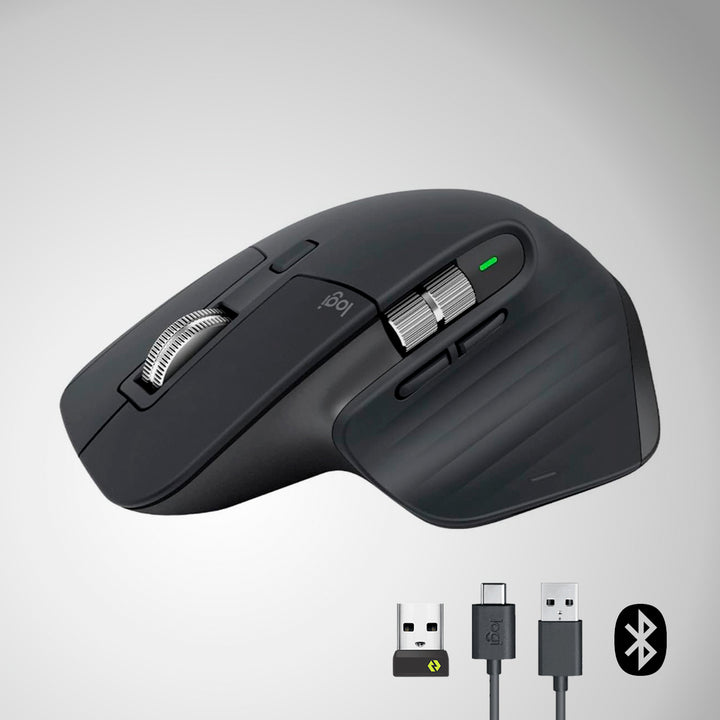 Mouse Logitech MX Master 3S, inalámbrico, Bolt + Bluetooth, multidispositivo - Achorao