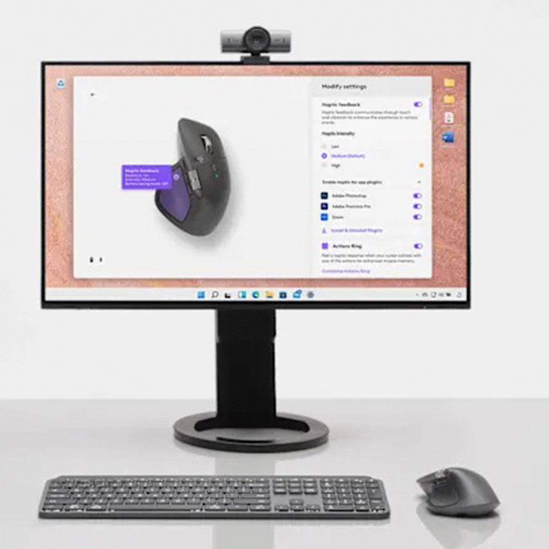 Ratón Logitech MX Master 4 inalámbrico para oficina, con receptor y conexión Bluetooth, diseño ergonómico y botones funcionales