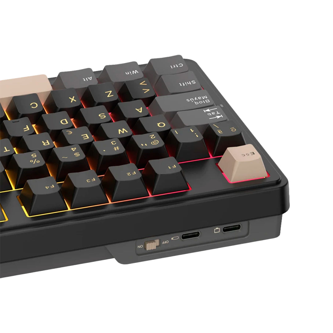 Teclado mecánico gamer Royal Kludge RK-N99 Inalámbrico Español PHANTOM - CREAM SWITCH