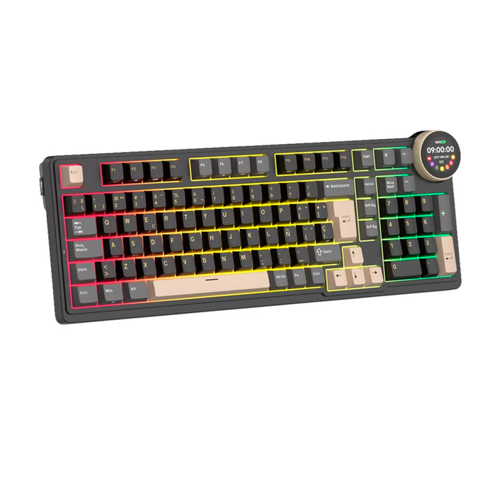 Teclado mecánico gamer Royal Kludge RK-N99 Inalámbrico Español PHANTOM - CREAM SWITCH