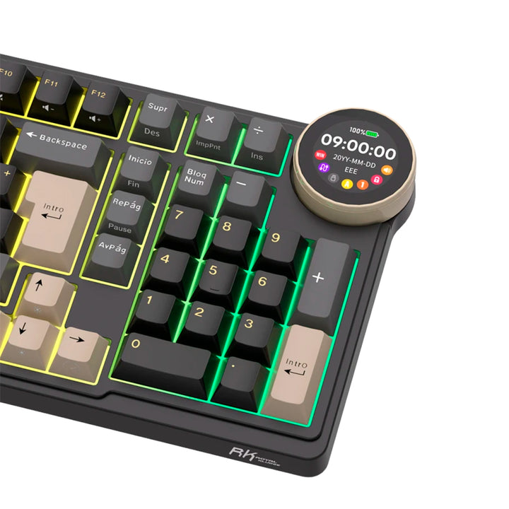 Teclado mecánico gamer Royal Kludge RK-N99 Inalámbrico Español PHANTOM - CREAM SWITCH