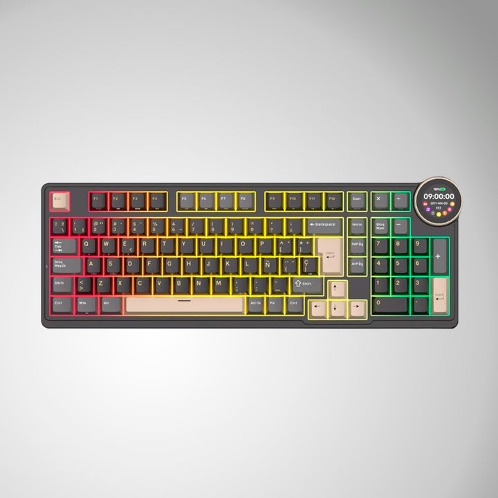Teclado mecánico gamer Royal Kludge RK-N99 Inalámbrico Español PHANTOM - CREAM SWITCH