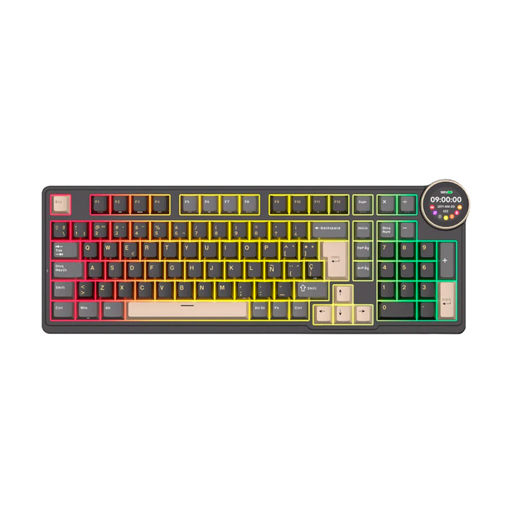 Teclado mecánico gamer Royal Kludge RK-N99 Inalámbrico Español PHANTOM - CREAM SWITCH