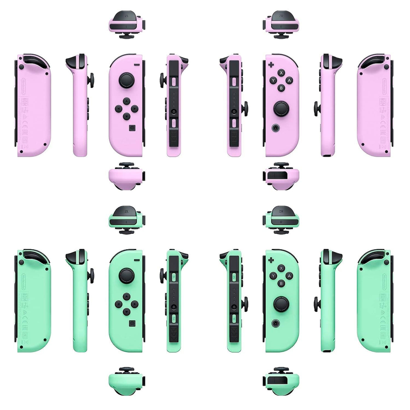Controles Nintendo Switch JOYCON Purple Green Pastel - Achorao